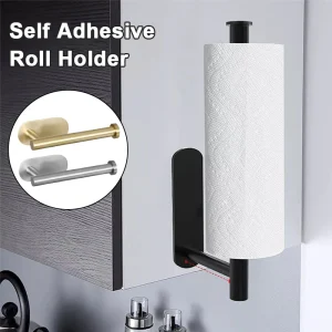 Stainless Steel Toilet Paper Holder Kitchen Roll Holder Cabinet Storage Dining Rack Wall Mounted Towel Holder 1