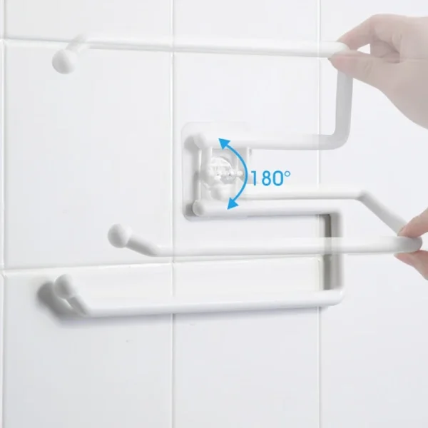 Kitchen Paper Roll Holder Towel Hanger Rack Bar Cabinet Rag Hanging Holder Shelf Toilet Paper Towel Holders for Kitchen 5