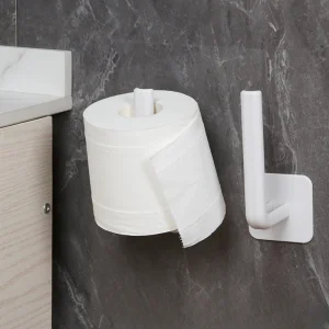 1/2pcs Adhesive Toilet Roll Paper Holder Organizer Wall Mount Storage Stand Kitchen Bathroom No Drill Tissue Towel Dispenser 1