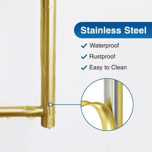 Paper towel holder - self-adhesive or drilled, kitchen gold wall mounted roll paper towel holder, bathroom extended storage rack 3