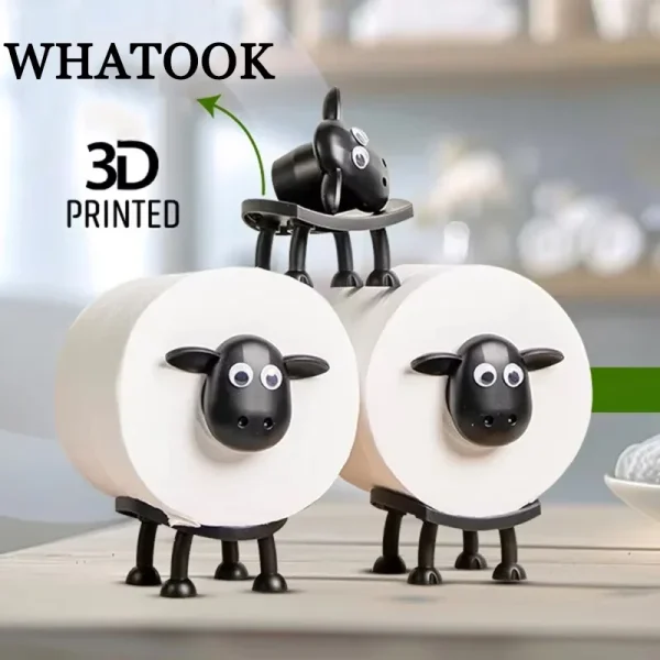 1pc/3pc Cute Sheep Dog Shape Toilet Tissue Rack Free Standing Storage Roll Paper Holder Animal Shape Decorative Toilet Paper Rac 1