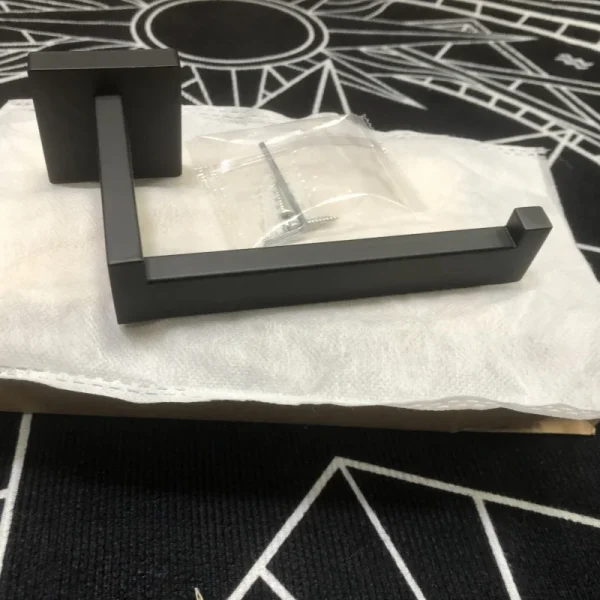 304 Stainless Steel Bathroom Accessories 1 Piece Matte Black Toilet Paper Holder Wall Mounted Tissue Roll Hanger Bathroom 3