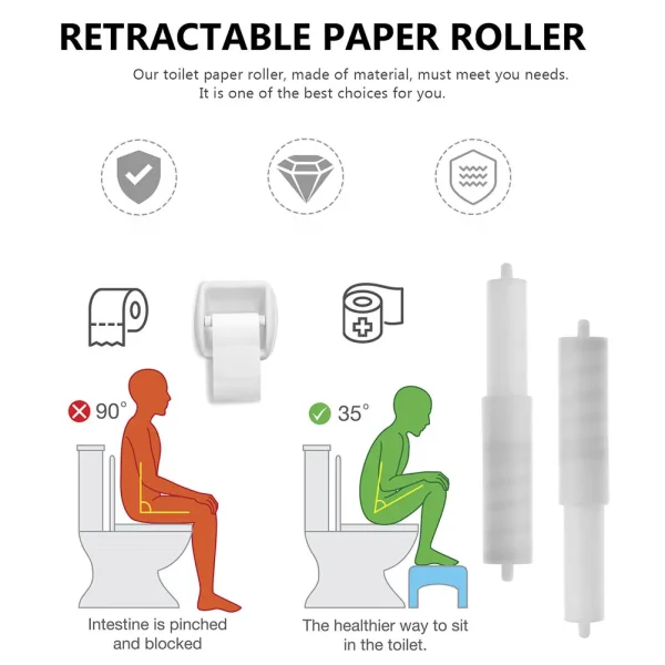 Paper Roller Toilet Paper Rod Tissue Box Shaft Paper Holder Roller Hotel Paper Holder Roller Bathroom Fixture Home Paper 5