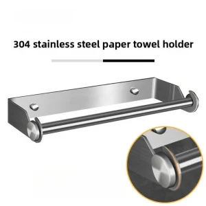 No Drill Stainless Steel Paper Towel Holder Wall Mounted Roll Stand for Kitchen Bathroom Wipe Hanging Storage Rack Tissue Holder 1