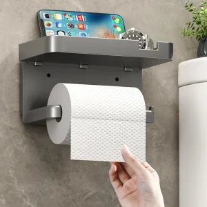 Bathroom Paper Holder Toilet Roll Holder Kitchen Towel Placement Of Seasoning Bottles Bathroom Wall Roll Of Paper Phone Storage 1