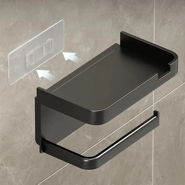 Bathroom Paper Holder Toilet Roll Holder Kitchen Towel Placement Of Seasoning Bottles Bathroom Wall Roll Of Paper Phone Storage 3