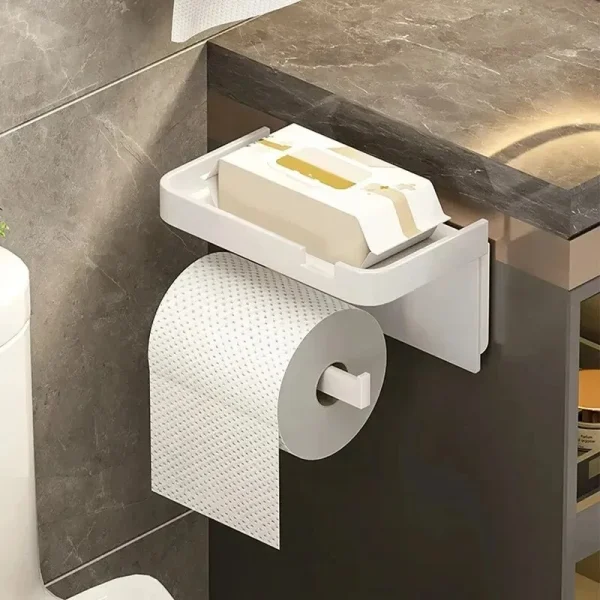 Bathroom Paper Holder Toilet Roll Holder Kitchen Towel Placement Of Seasoning Bottles Bathroom Wall Roll Of Paper Phone Storage 4