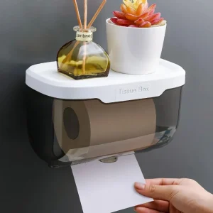 Wall Mount Toilet Napkin Holder Waterproof Mobile Phone Storage Shelf Toilet Napkin Storage Rack Tissue Bathroom Box 3 Colors 1