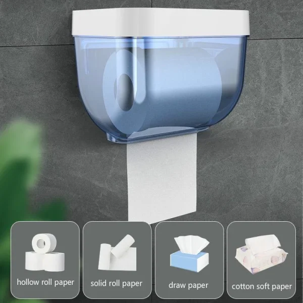 Wall Mount Toilet Napkin Holder Waterproof Mobile Phone Storage Shelf Toilet Napkin Storage Rack Tissue Bathroom Box 3 Colors 5