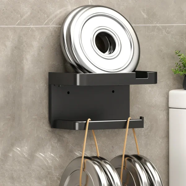 Multi-functional Stainless Steel Bathroom Wall-mounted Storage Box Toilet Paper Holder, Tissue Box Shelf, Phone Stand 4