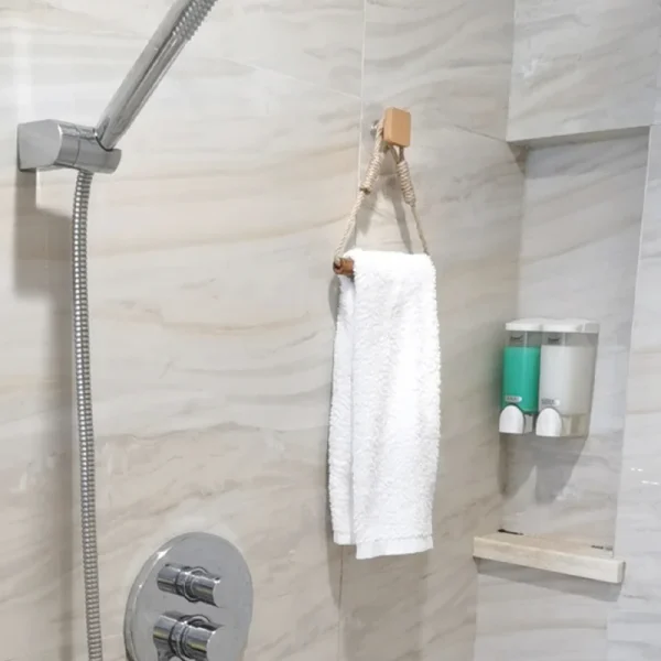 Toilet Paper Holder Wall Mounted WC Washroom Bathroom Accessories Wooden Rolling Paper Tissue Holder for Toilet Towel Rack 5