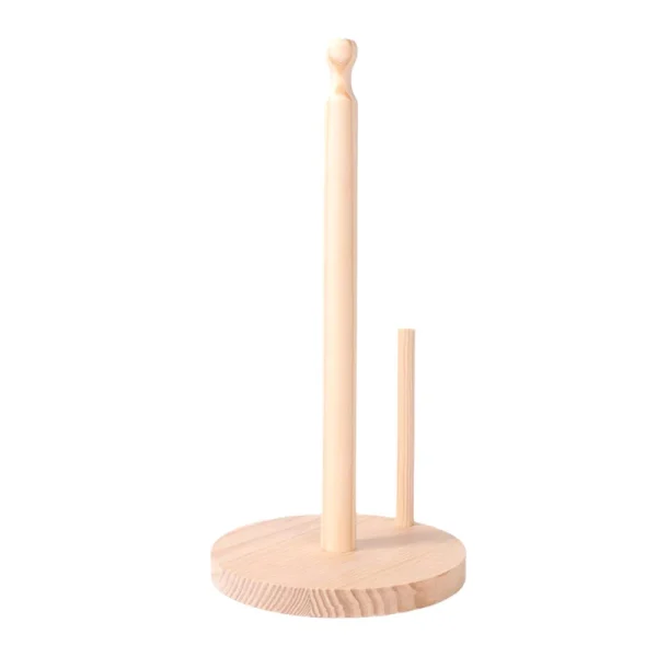 1Pc Paper Towel Holder Wooden Kitchen Bathroom Restaurant Durable Anti-Skid Tissue Vertical Stand Rack Hook Storage Accessories 5