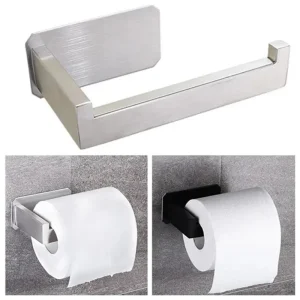 304 Stainless Steel Chrome Finished Toilet Roll Paper Holder Wall Mounted Quadrate Mirror Polished Bathroom Accessories 1