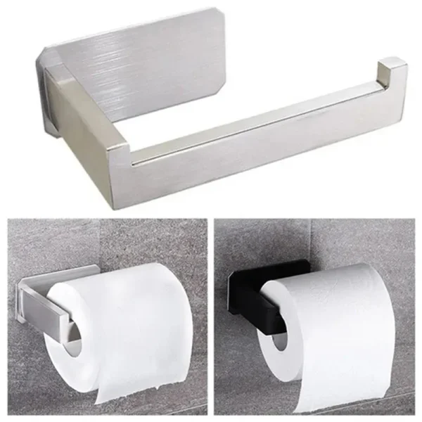 304 Stainless Steel Chrome Finished Toilet Roll Paper Holder Wall Mounted Quadrate Mirror Polished Bathroom Accessories 1