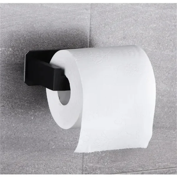 304 Stainless Steel Chrome Finished Toilet Roll Paper Holder Wall Mounted Quadrate Mirror Polished Bathroom Accessories 4