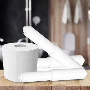 Extendable Toilet Paper Holder Spring-loaded Toilet Paper Holder Replacement Rod Set Easy Installation Adjustable for Bathroom 1