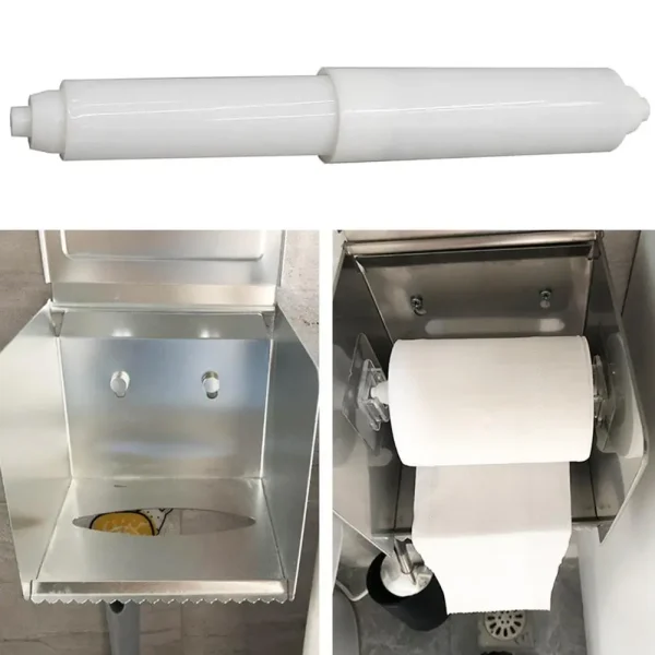 Extendable Toilet Paper Holder Spring-loaded Toilet Paper Holder Replacement Rod Set Easy Installation Adjustable for Bathroom 4