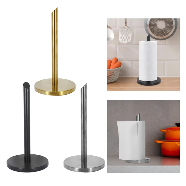 1/3 Rolls Toilet Paper Holder Stand Bathroom Floor Storage with Dispenser Rustproof Freestanding Tissue Rack Bathroom Holder 4