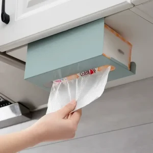 Tissue Box Under Cabinet Paper Towel Holder Multi-functional Iron Strong load-bearing Paper Towel Rack Desk Kitchen Accessories 1