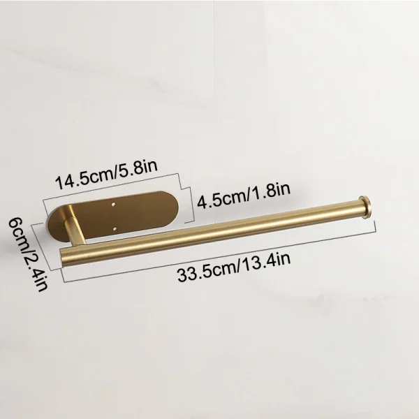 Self Adhesive Tssue Holder Punch-free Roll Paper Holder Kitchen Hook Storage Holder Stainless Steel Wall Mount Towel Rack 5