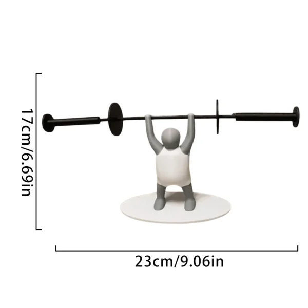 Funny Weightlifter Toilet Roll Holder,Unique 3D Printed Toilet Paper Holder-Weightlifter Holding A Barbell,Bathroom Decor 6