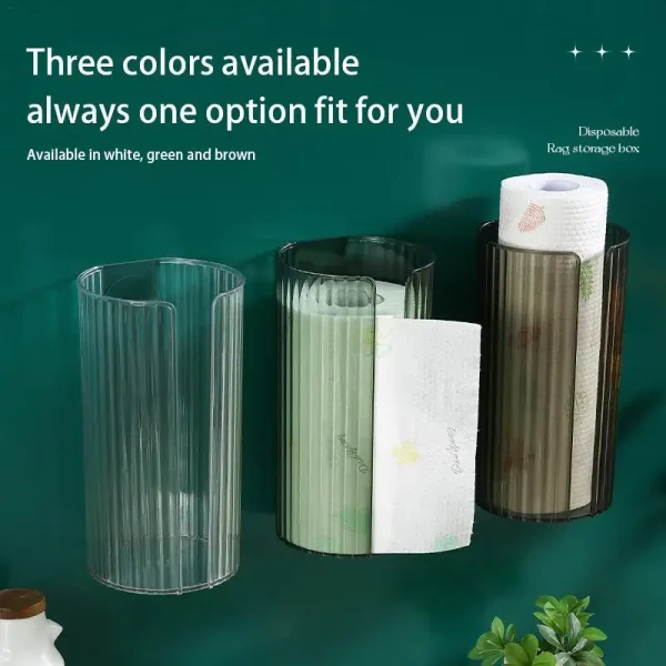 Toilet Paper Holder Wall Mount Waterproof Bathroom Roll Holder No Drilling Kitchen Paper Towel Dispenser Space Saving Organizer 1