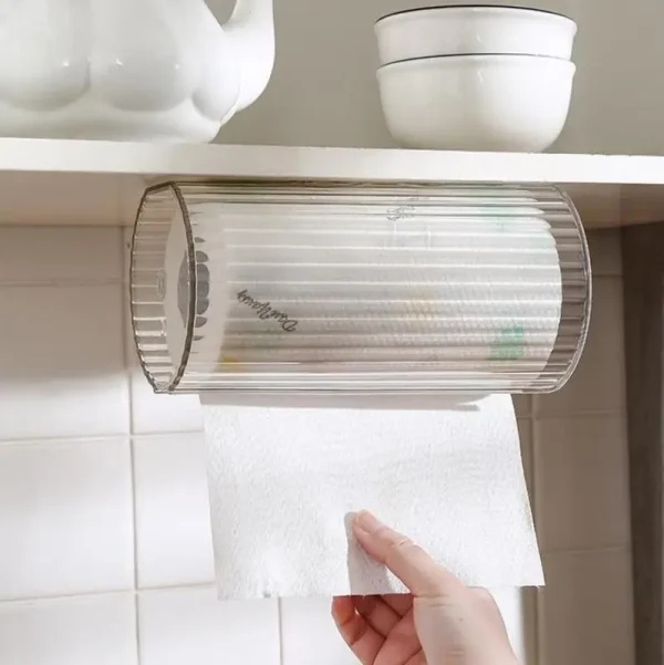 Toilet Paper Holder Wall Mount Waterproof Bathroom Roll Holder No Drilling Kitchen Paper Towel Dispenser Space Saving Organizer 2