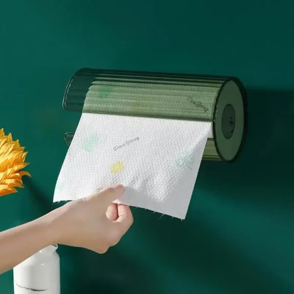 Toilet Paper Holder Wall Mount Waterproof Bathroom Roll Holder No Drilling Kitchen Paper Towel Dispenser Space Saving Organizer 4