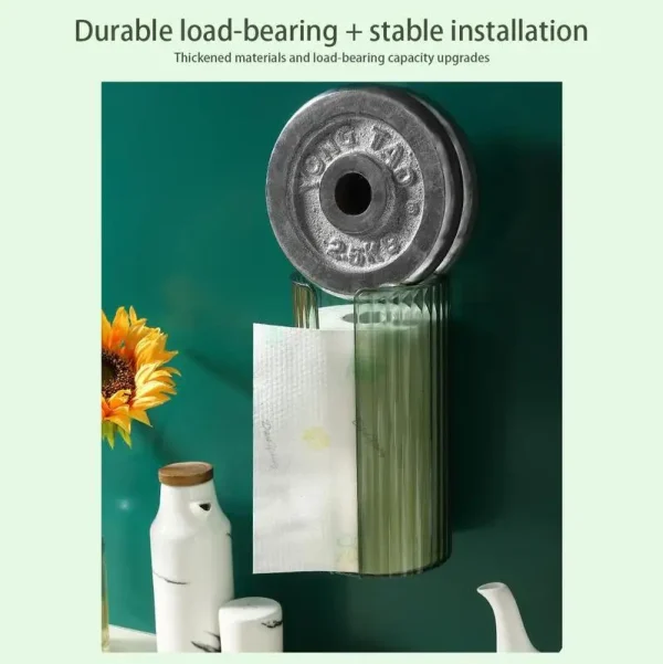 Toilet Paper Holder Wall Mount Waterproof Bathroom Roll Holder No Drilling Kitchen Paper Towel Dispenser Space Saving Organizer 6
