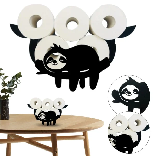 Steel Toilet Paper Holder Bathroom Wall Decoration Mount Kitchen Paper Shelf Storage Sheep 7 Rolls Metal Sheep Roll Tissue Stand 1