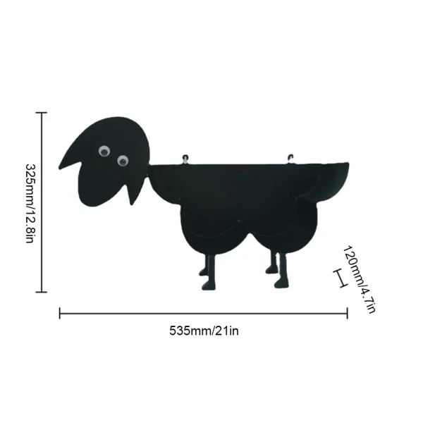 Steel Toilet Paper Holder Bathroom Wall Decoration Mount Kitchen Paper Shelf Storage Sheep 7 Rolls Metal Sheep Roll Tissue Stand 6