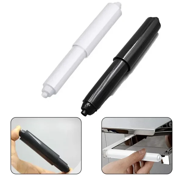 1/3PCS Replacement Toilet Roll Paper Shaft White Plastic Toilet Roll Holder Roller Spindle Insert Spring For Bathroom Accessory 2