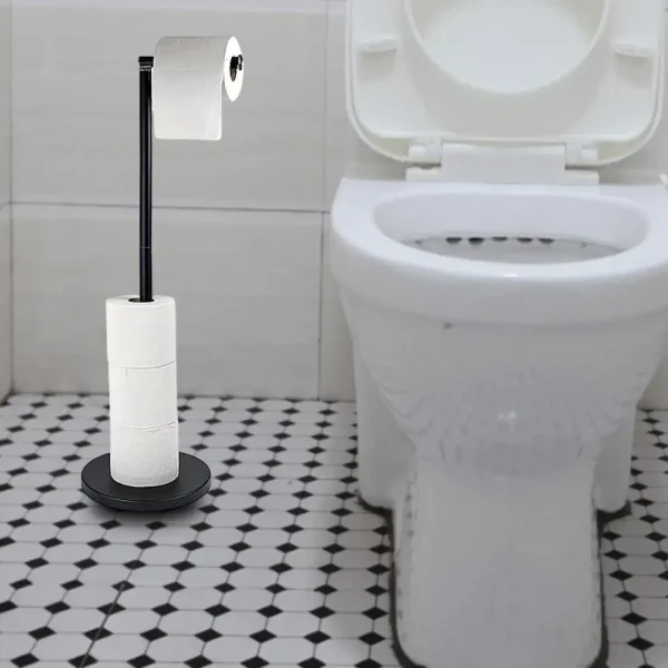 Toilet Paper Holder Lightweight Toilet Roll Paper Storage Rack Thick Base Stainless Steel Tissue Holder Home Accessories 2
