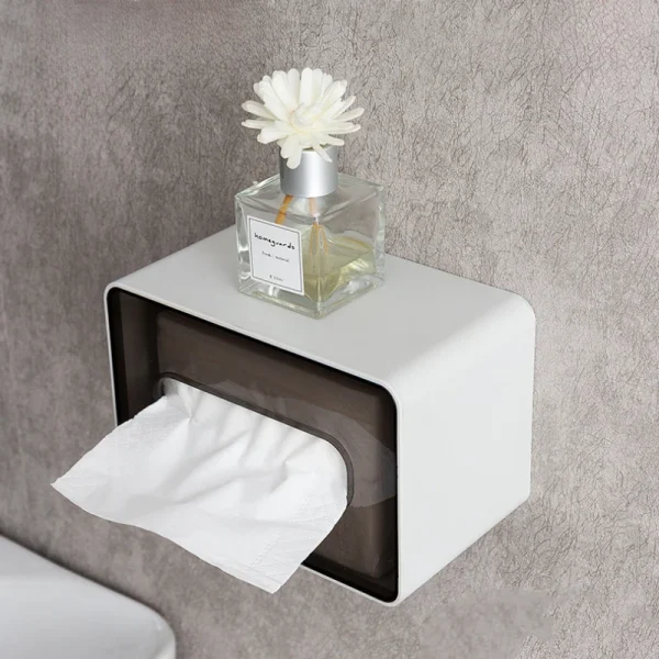 1Pcs Toilet Paper Storage Holder Multipurpose Wall Mounted Rack Waterproof Toilet Roll Dispenser Box Bathroom Accessories 1