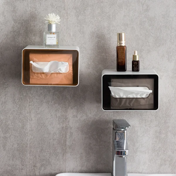 1Pcs Toilet Paper Storage Holder Multipurpose Wall Mounted Rack Waterproof Toilet Roll Dispenser Box Bathroom Accessories 3