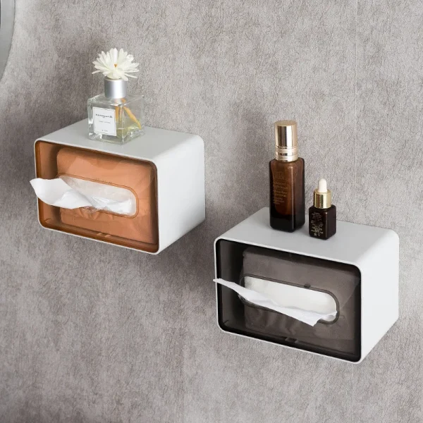 1Pcs Toilet Paper Storage Holder Multipurpose Wall Mounted Rack Waterproof Toilet Roll Dispenser Box Bathroom Accessories 4