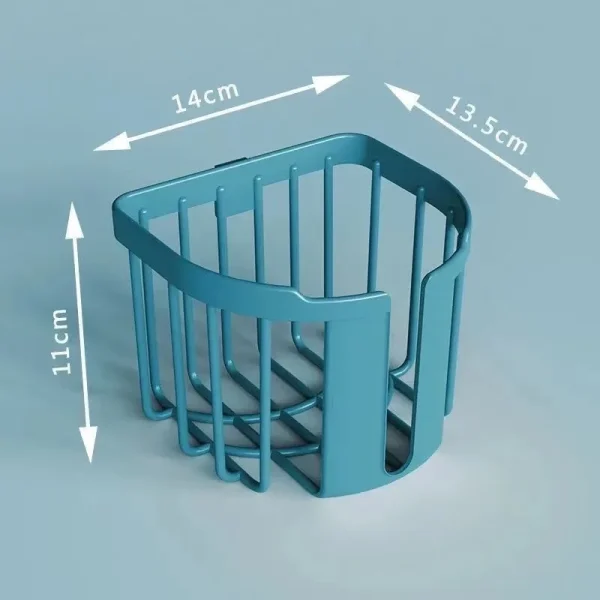 Non Perforated Bathroom Tissue Holder Lightweight Toilet Storage Rack Toilet Paper Drawer Toilet Paper Roll Wall Mounted 4