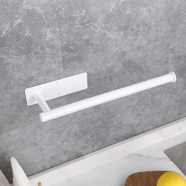 White Paper Roll Holder Adhesive Stainless Steel Black Brushed Gold Bathroom Toilet Kitchen Paper Towel Holder Tissue Hanging 2