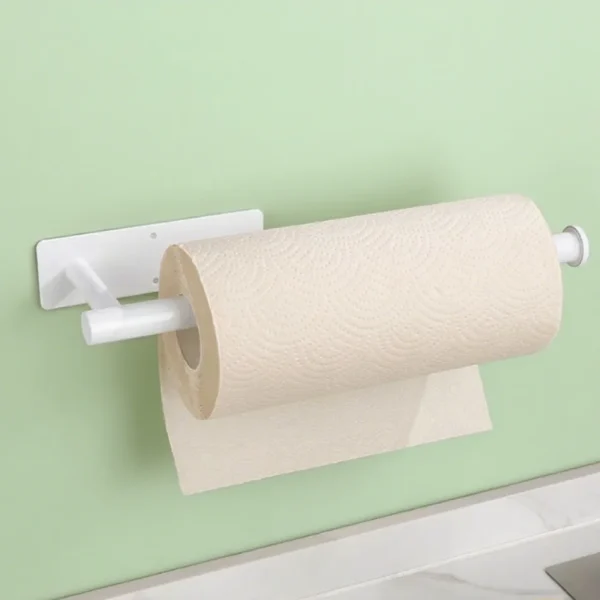 White Paper Roll Holder Adhesive Stainless Steel Black Brushed Gold Bathroom Toilet Kitchen Paper Towel Holder Tissue Hanging 6