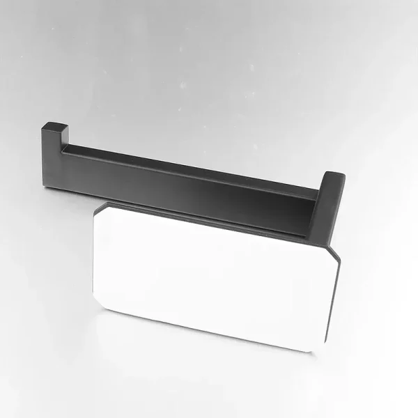 No-Drill Stainless Steel Wall-Mounted Square Tube Tissue Holder For The Bathroom Wall-Mounted Paper Roll Holder 3