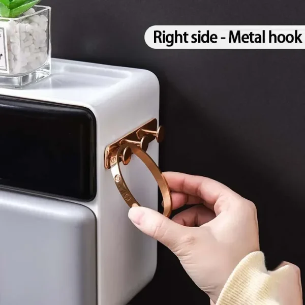 Paper Towel Toilet Paper Holder Waterproof Tissue Box Wall Mount Storage Shelf Rack Paper Storage Box Bathroom Accessories 5