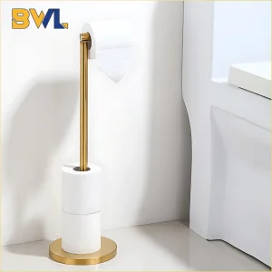 Bathroom Paper Towel Holder Stainless Steel Vertical Toilet Paper Holder Perforation-free Floor Standing Toilet Paper Holder 1