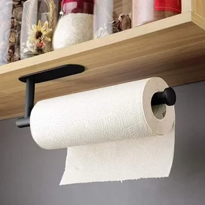 Adhesive Stainless Steel Paper Towel Holder Wall Mounted Kitchen Napkin Rack Tissue Dispenser Bathroom Storage Solution 1