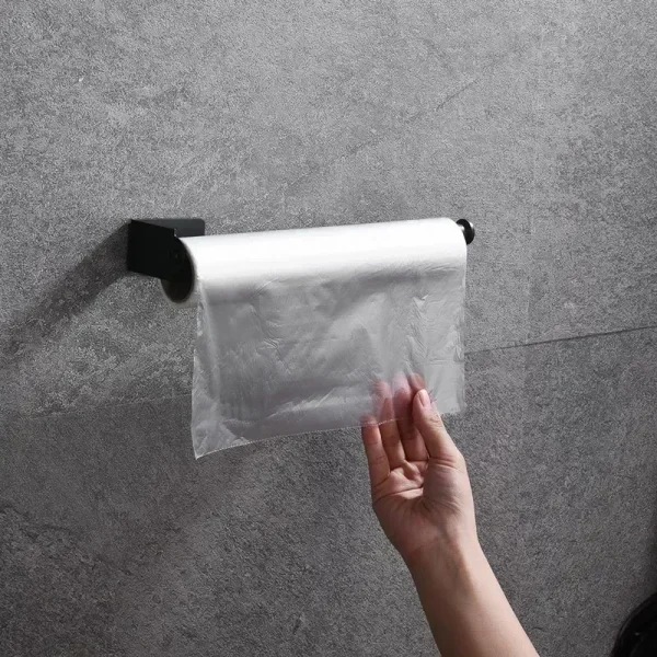 Adhesive Stainless Steel Paper Towel Holder Wall Mounted Kitchen Napkin Rack Tissue Dispenser Bathroom Storage Solution 6