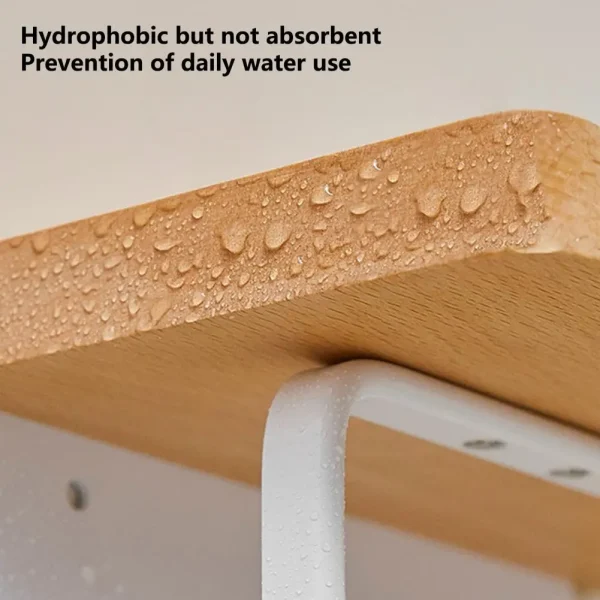 Wooden Tissue Rack Punch Free Wood Bathroom Toilet Wall Hanging Paper Roll Holder Tool Tissue Roll Hanger Hardware For Home Dorm 4