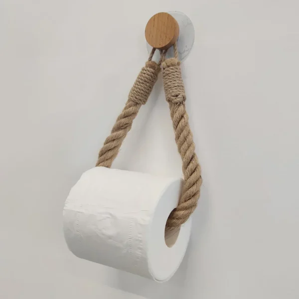 Vintage Towel Hanging Rope Toilet Paper Holder Home Hotel Bathroom Decoration Storage Rack Suction Cup Wall Mounted Movable 3