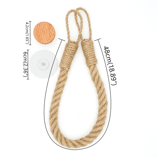 Vintage Towel Hanging Rope Toilet Paper Holder Home Hotel Bathroom Decoration Storage Rack Suction Cup Wall Mounted Movable 5