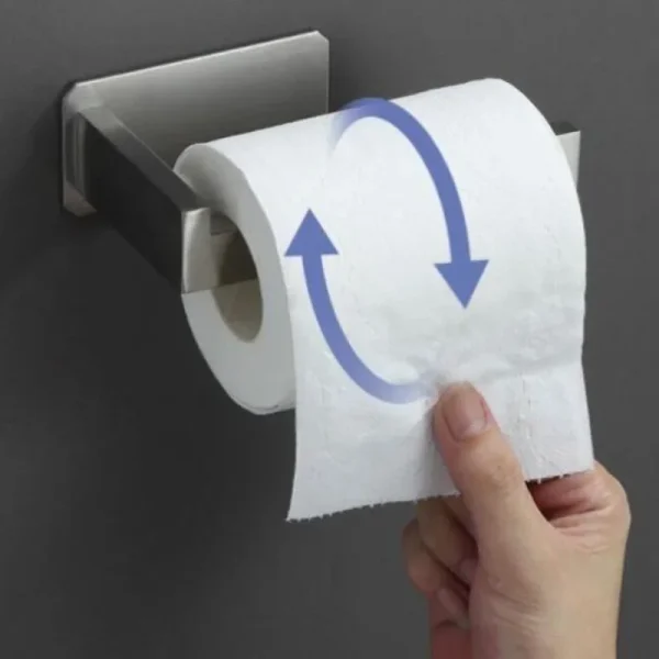 Matte Black Toilet Paper Holder no drill Tissue Roll Hanger 304 Stainless Steel Bathroom Accessories Self Adhesive Brushed Gold 4