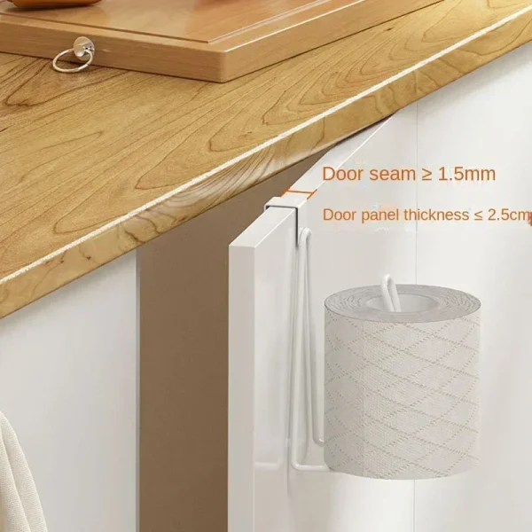 Toilet Roll Paper Holder Organizer Wall Mount Storage Stand Kitchen Bathroom No Drill Tissue Towel Dispenser Stainless 5