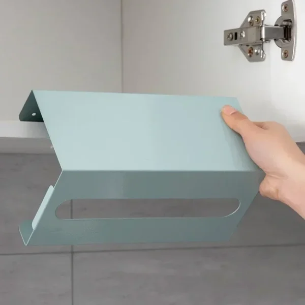 Multi-functional Tissue Box Under Cabinet Paper Towel Holder Iron Strong load-bearing Paper Towel Rack Desk Kitchen Accessories 4